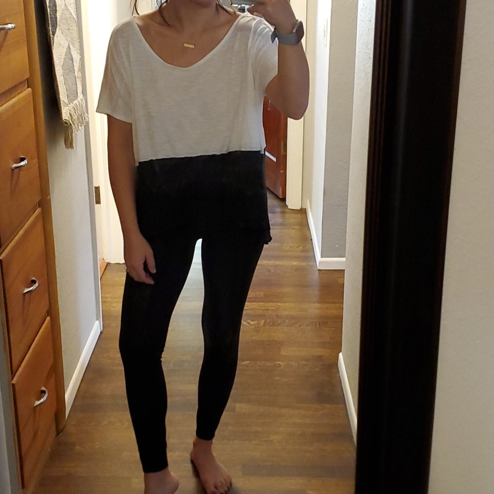 Free People Colorblock Relaxed Fit Tee
